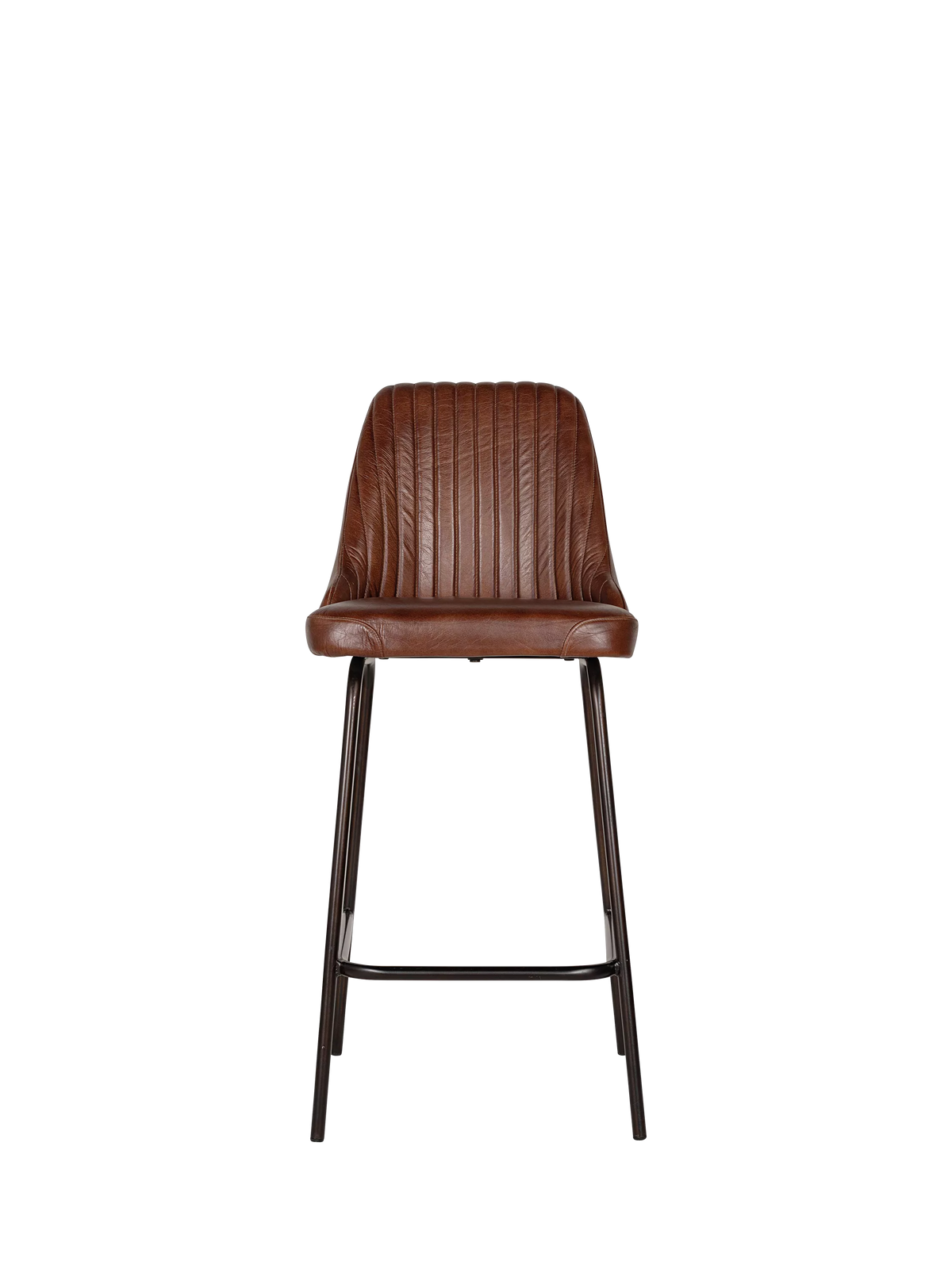 nkuku leather counter chair chocolate brown - British product