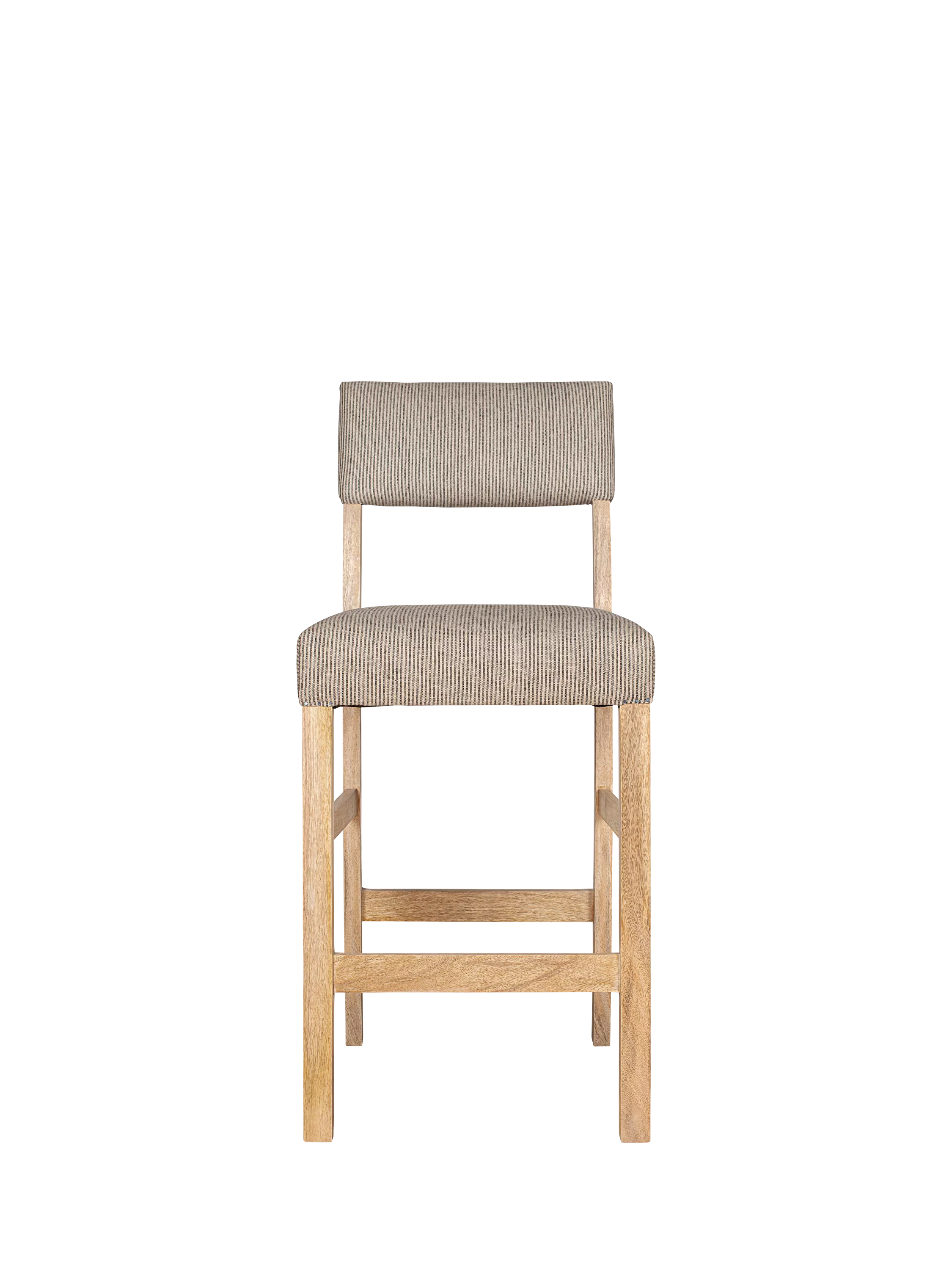 nkuku Nadeeka mango wood counter chair natural finish, imported from the UK