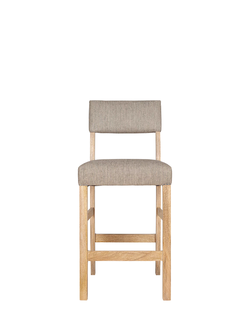 nkuku Nadeeka mango wood counter chair natural finish, imported from the UK