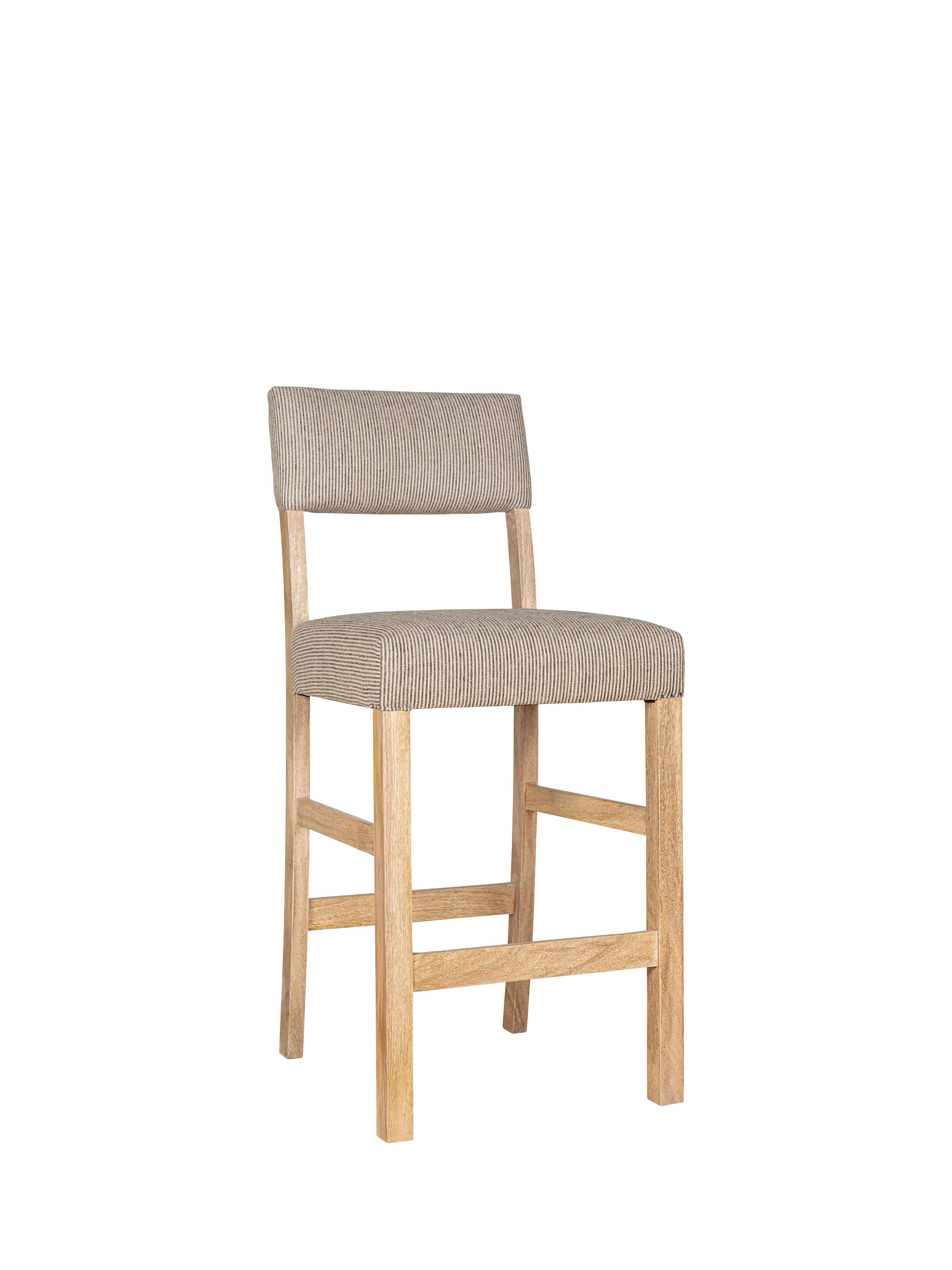 nkuku Nadeeka mango wood counter chair natural finish, imported from the UK