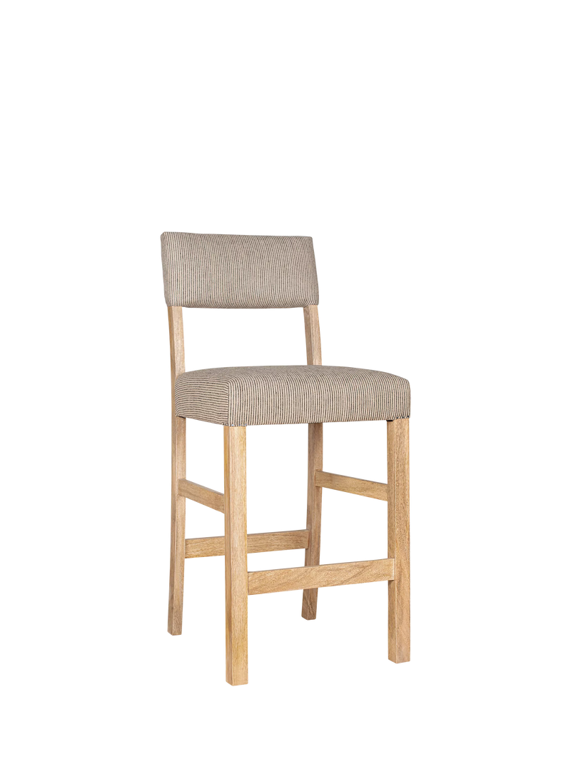 nkuku Nadeeka mango wood counter chair natural finish, imported from the UK