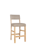 nkuku Nadeeka mango wood counter chair natural finish, imported from the UK