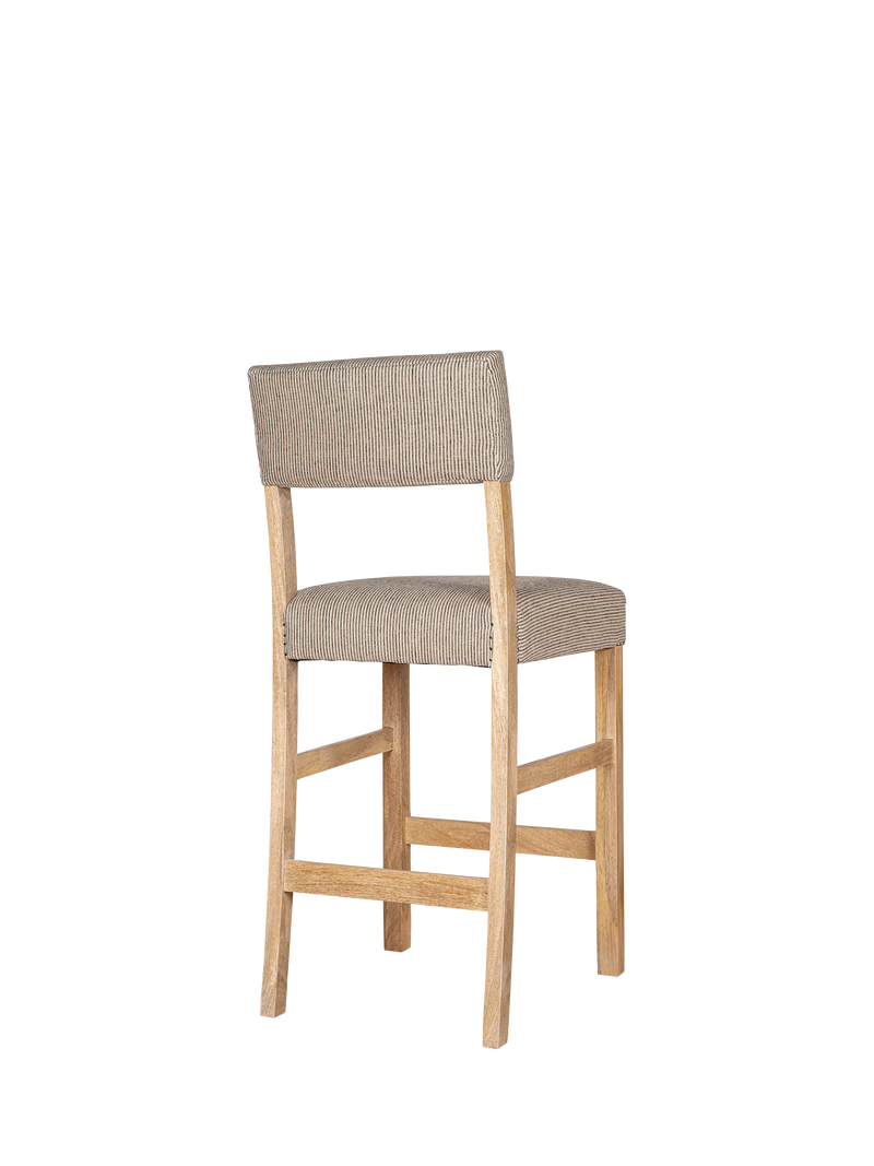 nkuku Nadeeka mango wood counter chair natural finish, imported from the UK