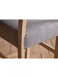 nkuku Nadeeka mango wood counter chair natural finish, imported from the UK