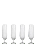 nkuku ribbed champagne flutes set of 4 300ml, UK version