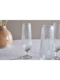nkuku ribbed champagne flutes set of 4 300ml, UK version