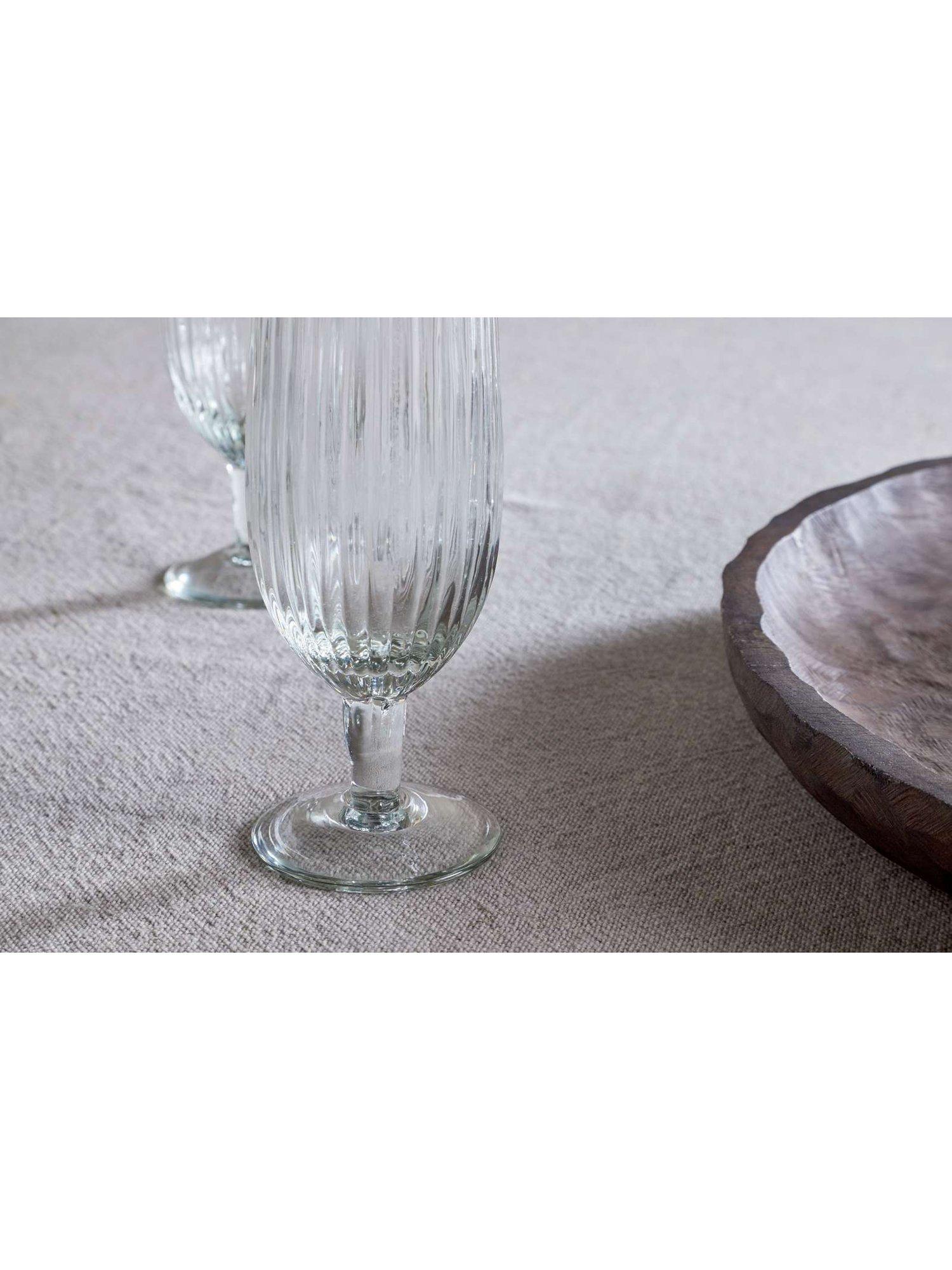 nkuku ribbed champagne flutes set of 4 300ml, UK version