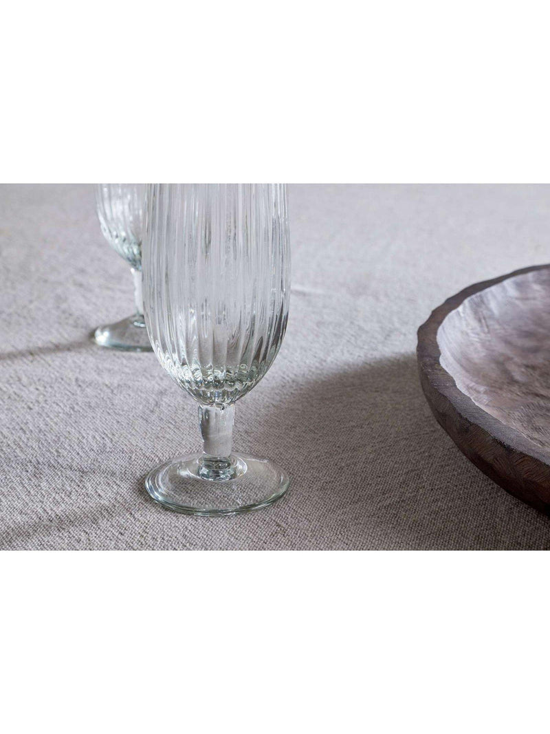 nkuku ribbed champagne flutes set of 4 300ml, UK version