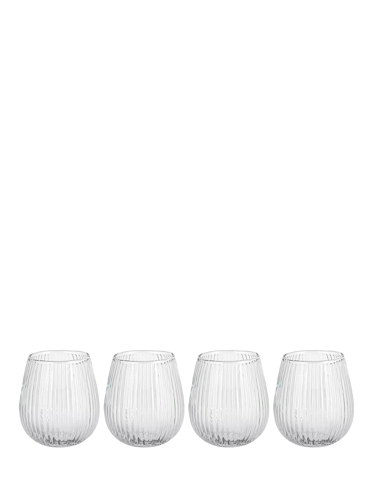 nkuku ribbed glass tumblers set of 4 400ml, UK version