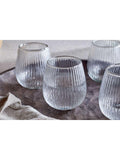 nkuku ribbed glass tumblers set of 4 400ml, UK version