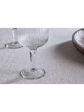 nkuku Otuba ribbed wine glass set of 4 450ml clear (British brand)