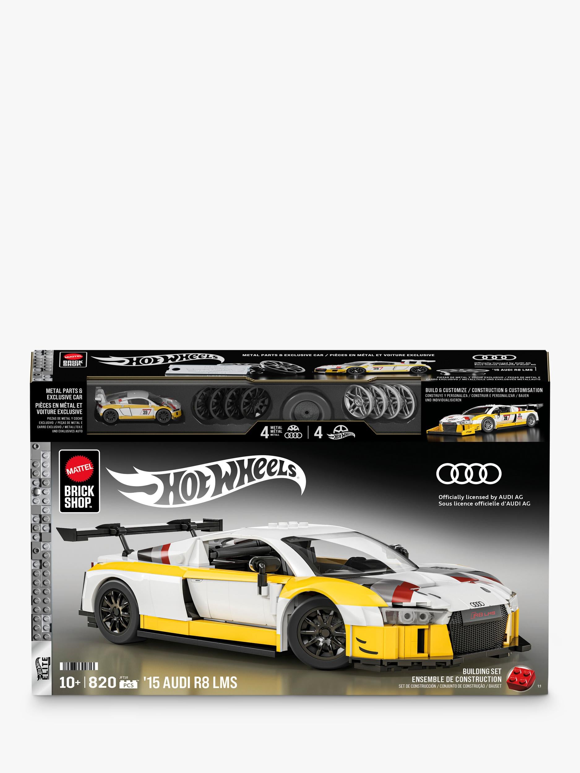 Hot Wheels buildable car set 15 Audi R8 LMS 1:16 scale, UK version