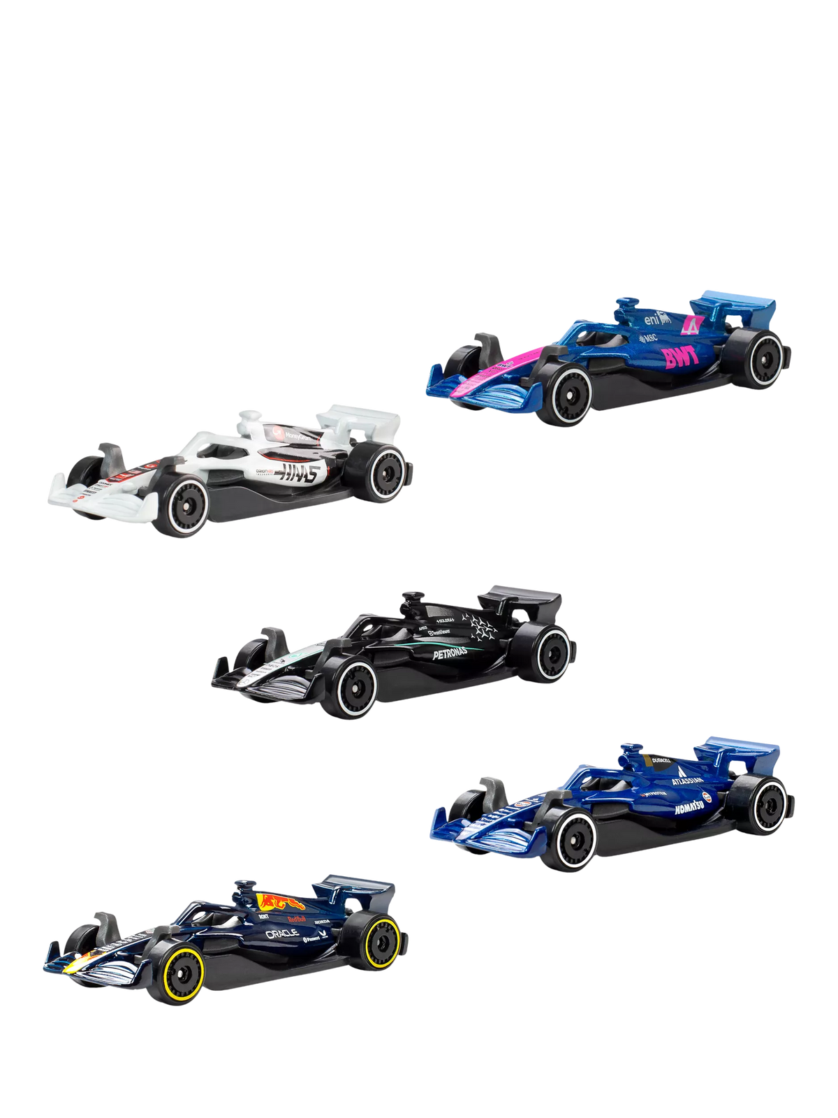 Hot Wheels Formula 1 5-pack die-cast toy cars (British brand)