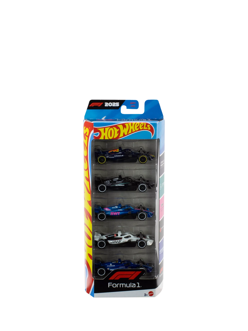 Hot Wheels Formula 1 5-pack die-cast toy cars (British brand)