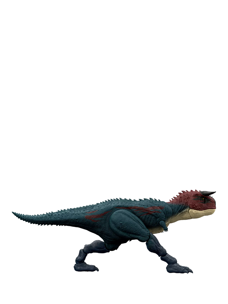 Jurassic Park Charge 'N Chomp Carnotaurus dinosaur toy, UK version