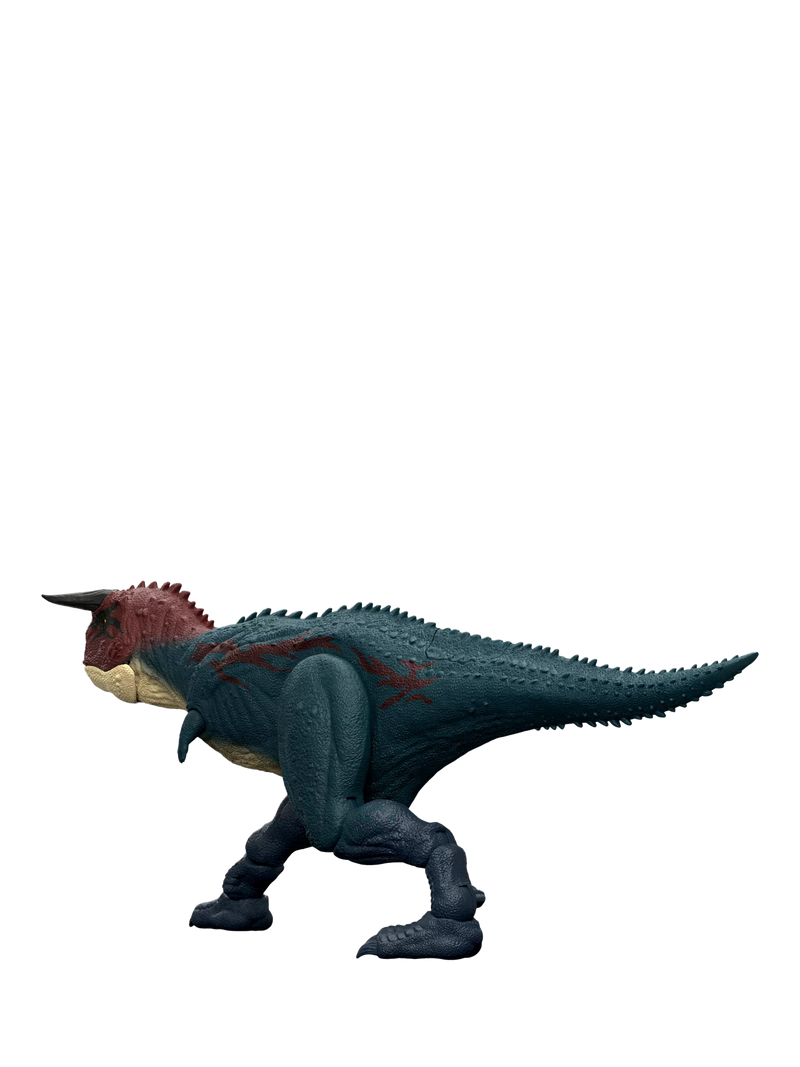 Jurassic Park Charge 'N Chomp Carnotaurus dinosaur toy, UK version