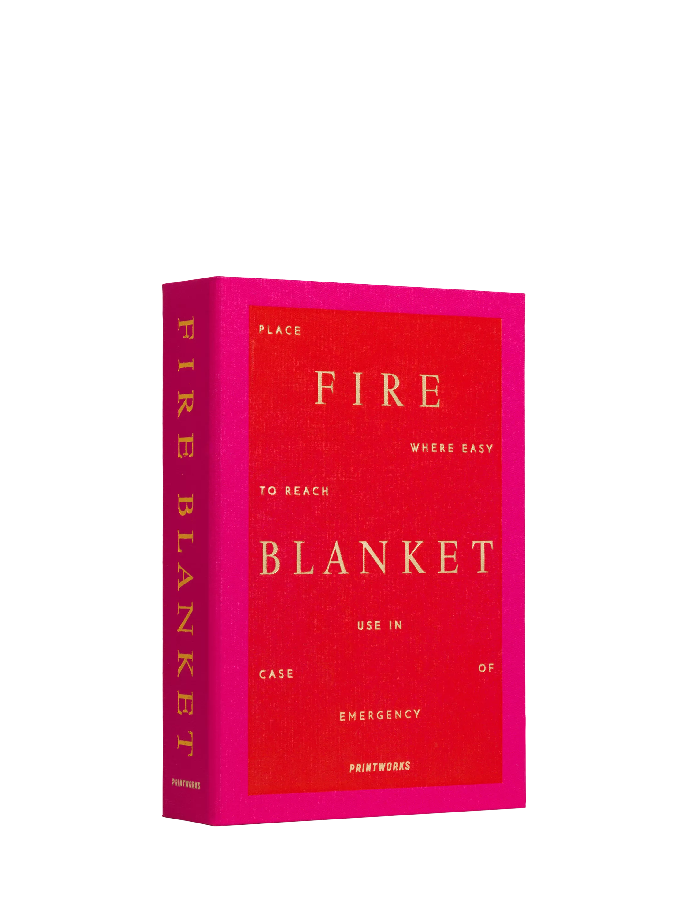 PRINTWORKS fire blanket in cerise decorative box, imported from the UK