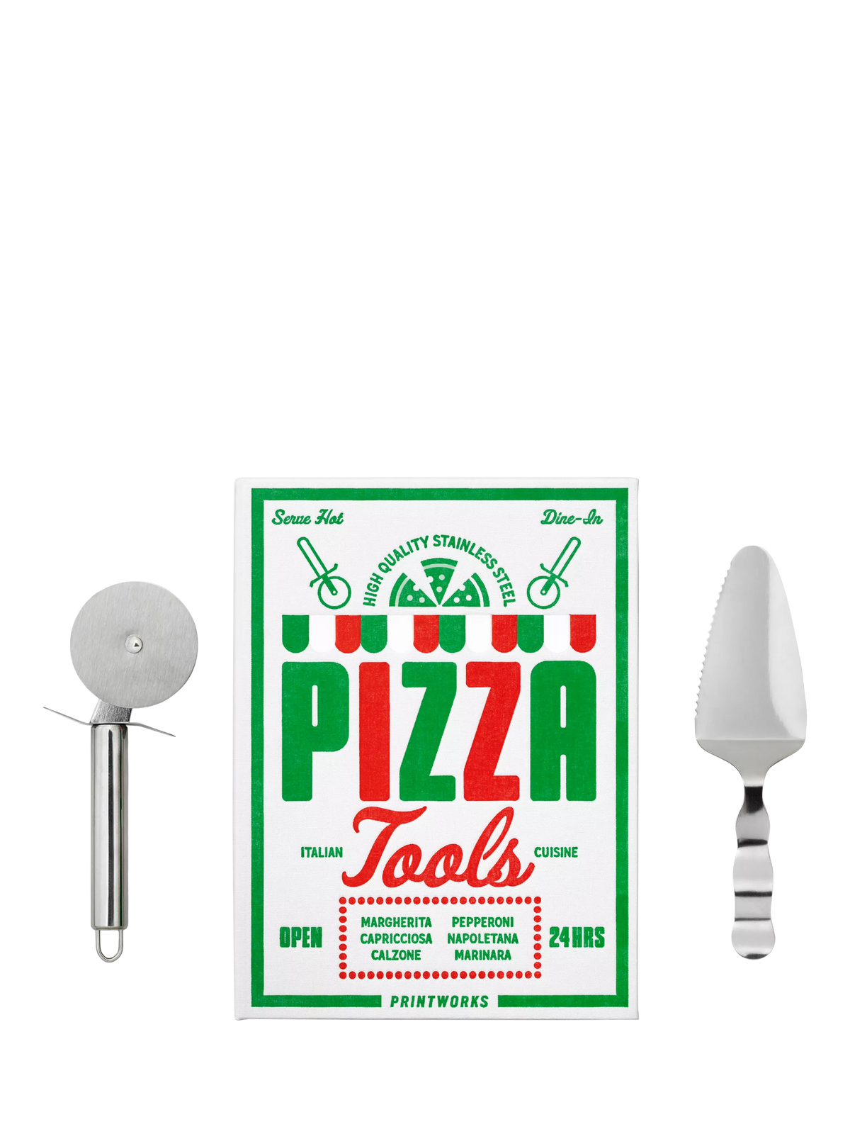 PRINTWORKS The Essentials pizza tools gift set (British brand)