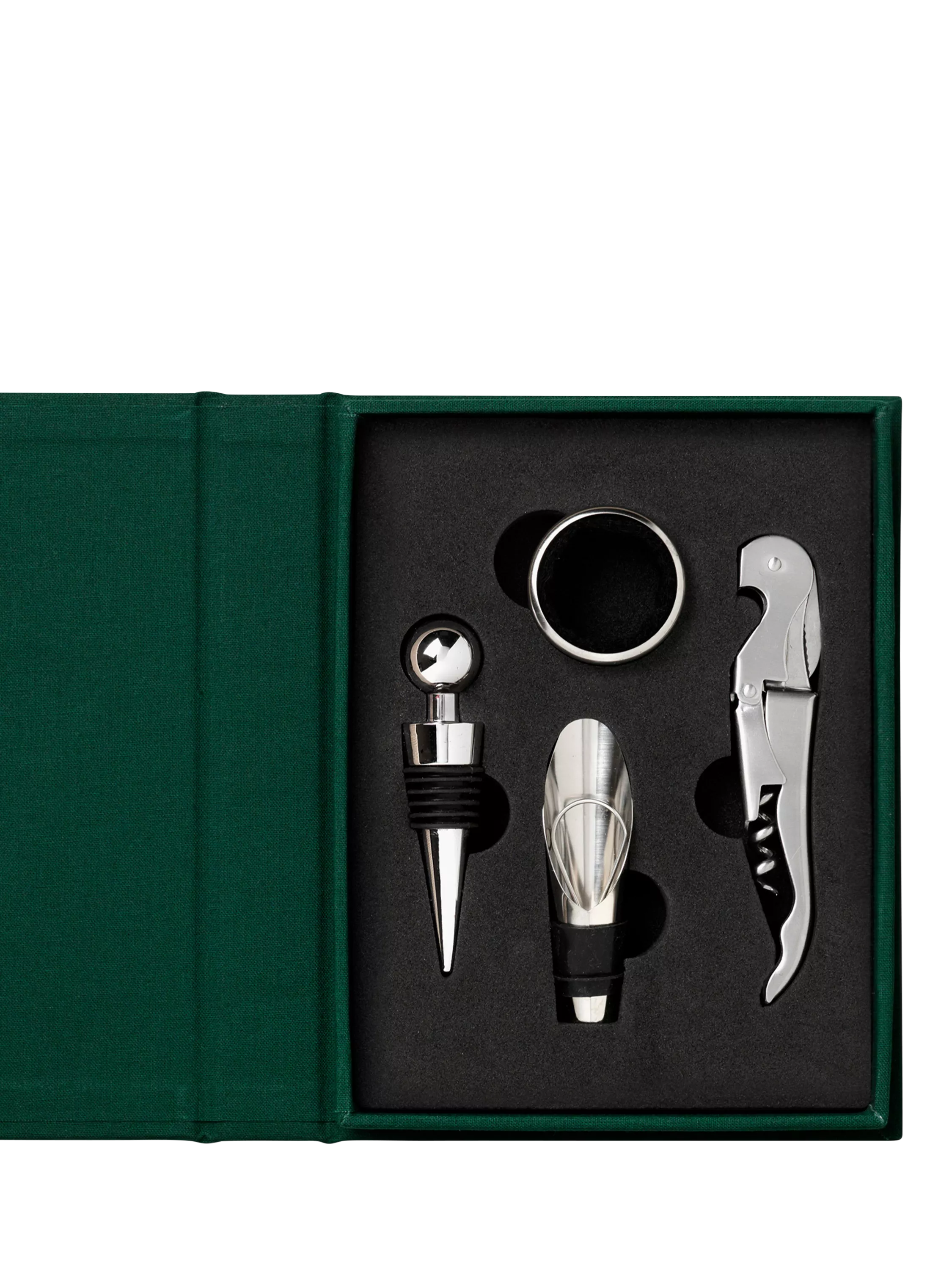 PRINTWORKS wine tools gift set with stainless steel accessories - British product