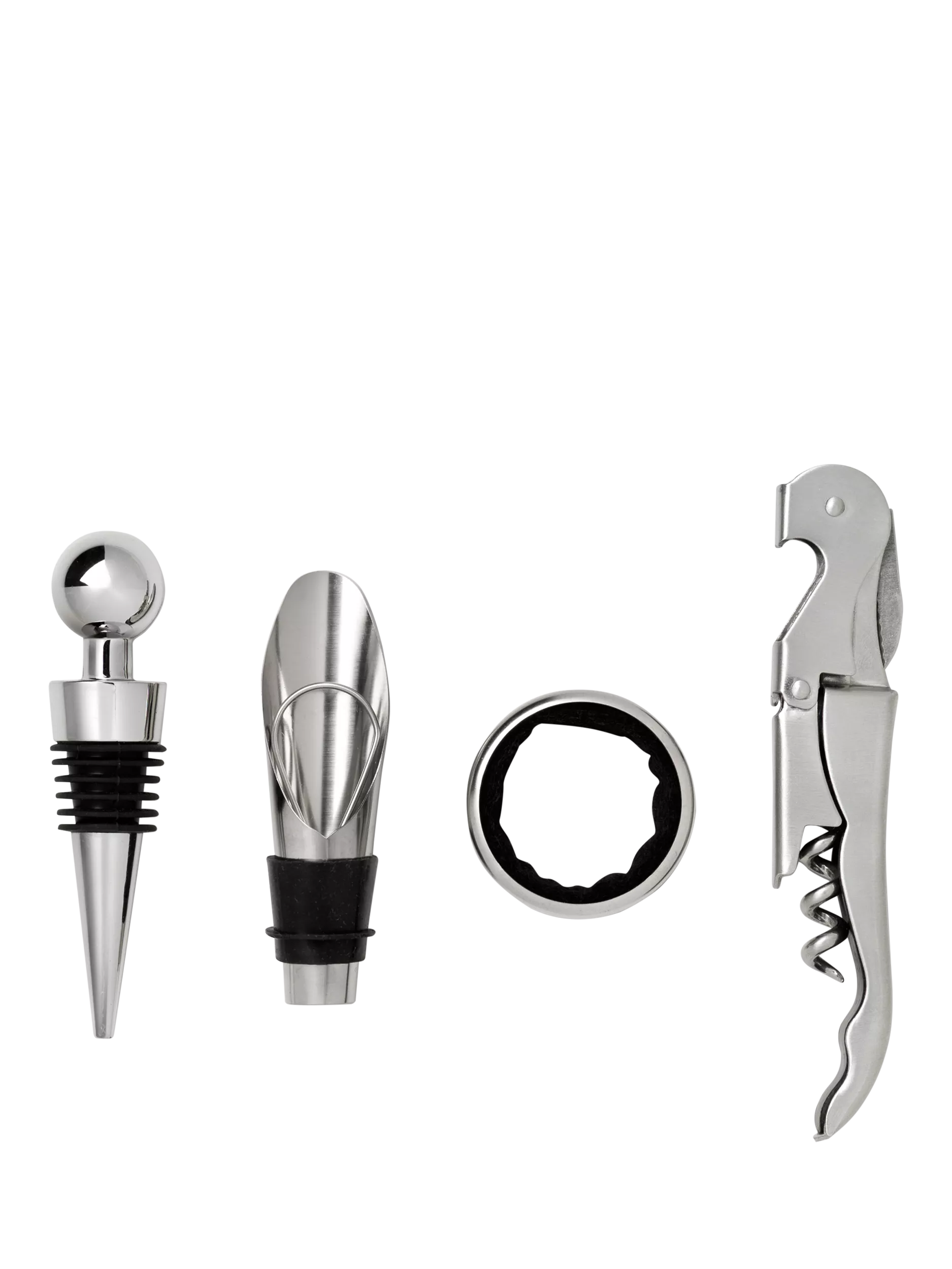 PRINTWORKS wine tools gift set with stainless steel accessories - British product