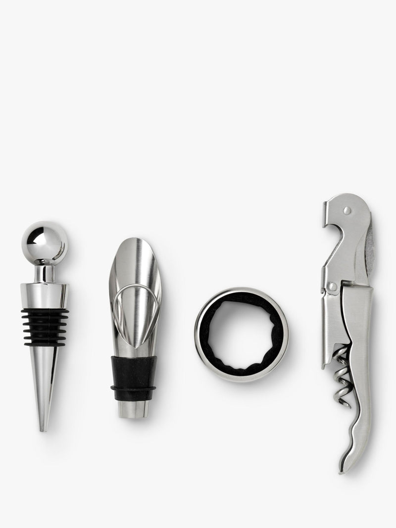 PRINTWORKS wine tools gift set with stainless steel accessories - British product