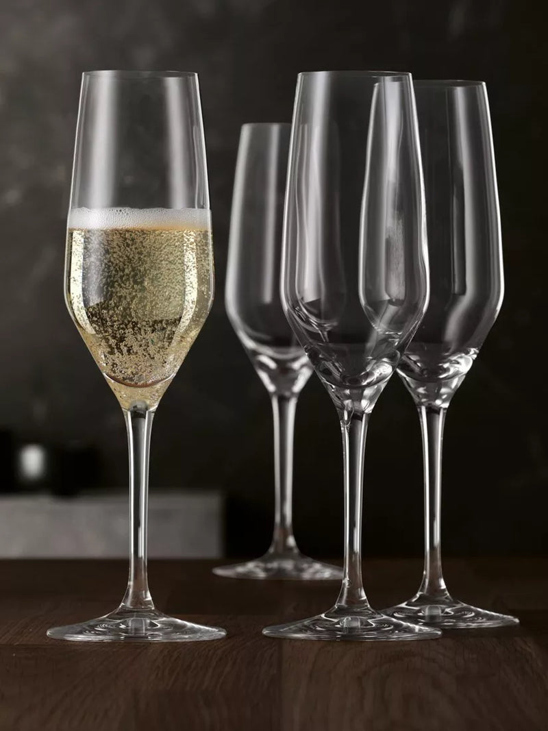 Spiegelau crystal champagne flute set of 4 240ml, imported from the UK