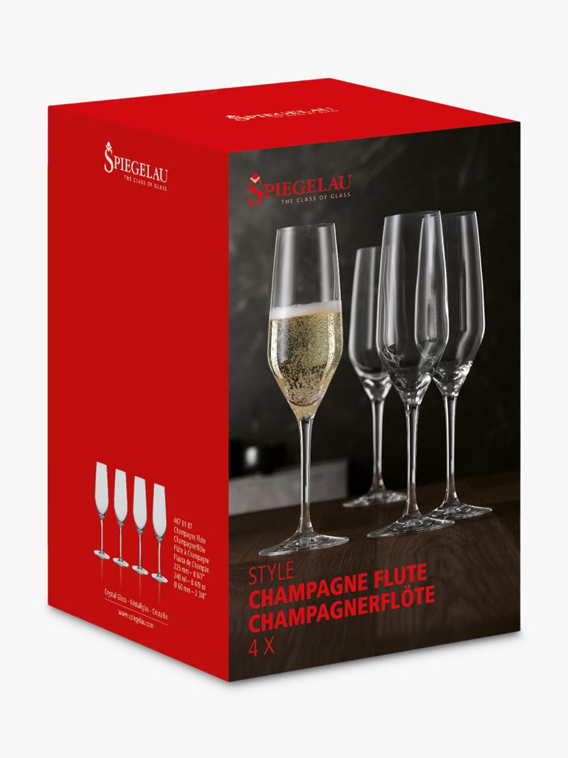 Spiegelau crystal champagne flute set of 4 240ml, imported from the UK