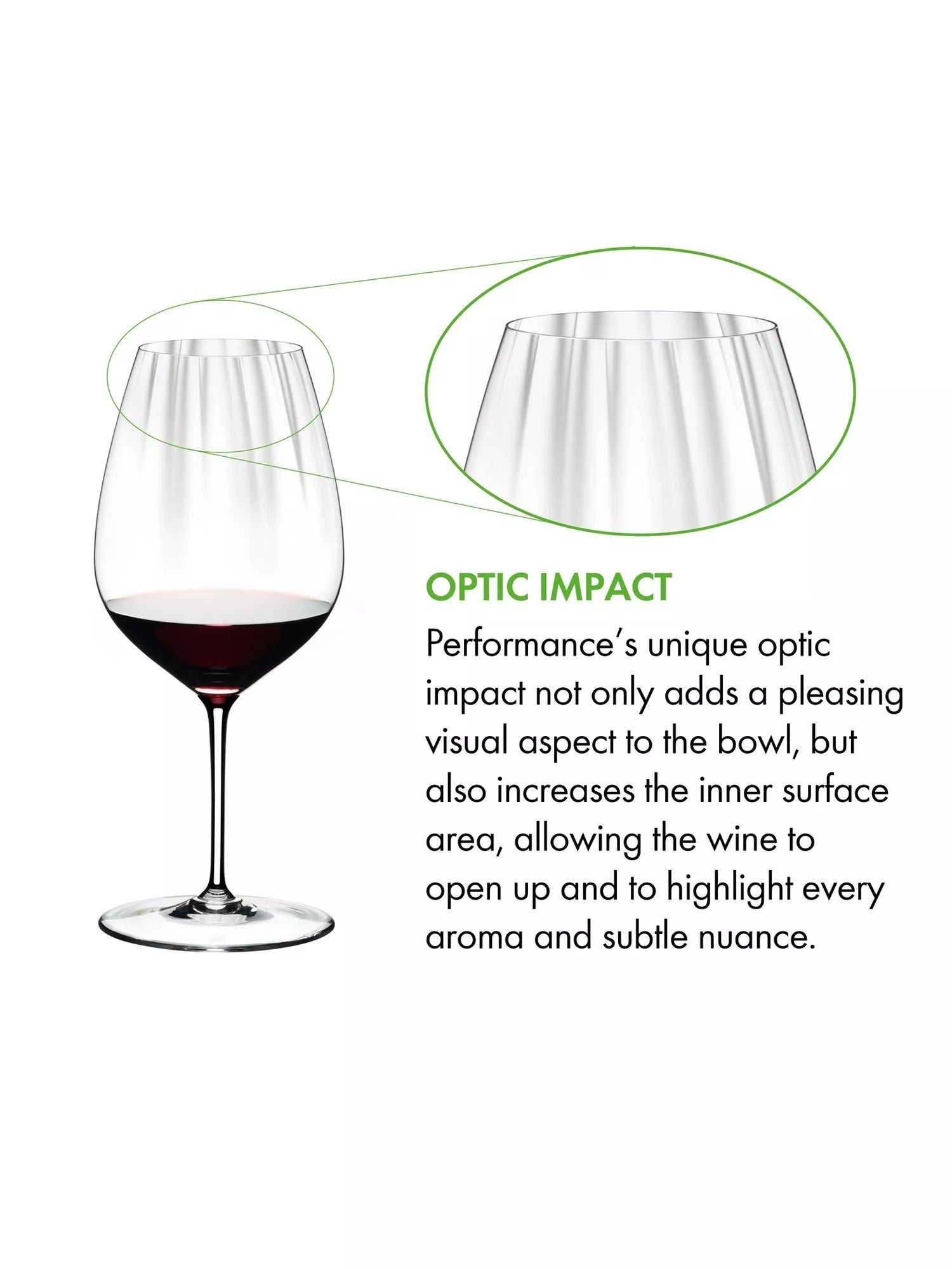 RIEDEL Performance crystal wine glasses set of 4 834ml - British product