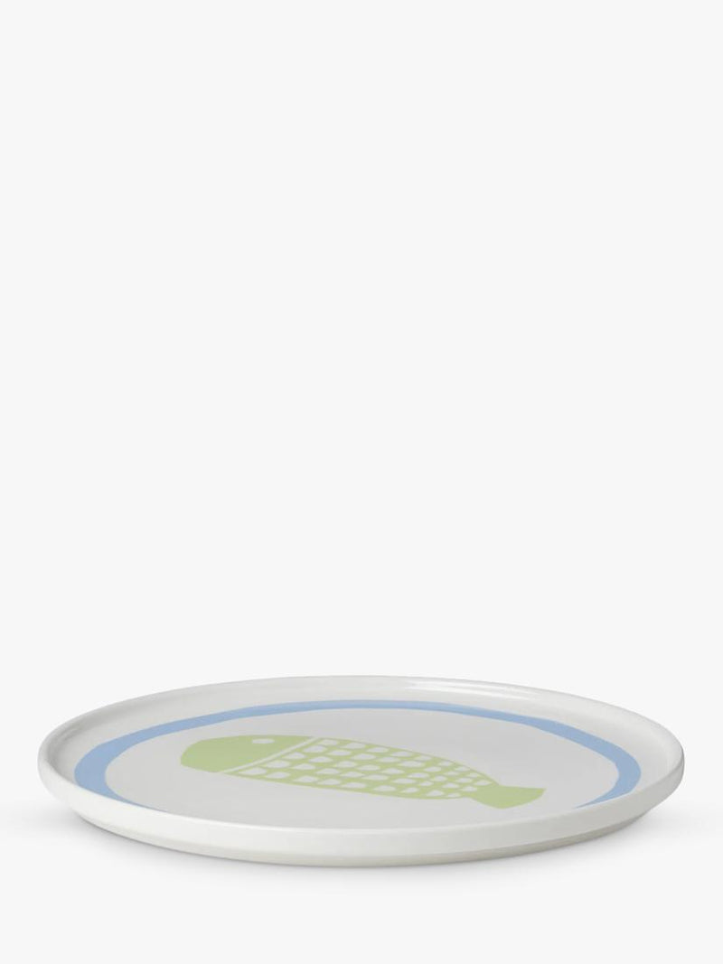 In The Roundhouse fish fine china dinner plate 25cm - British product