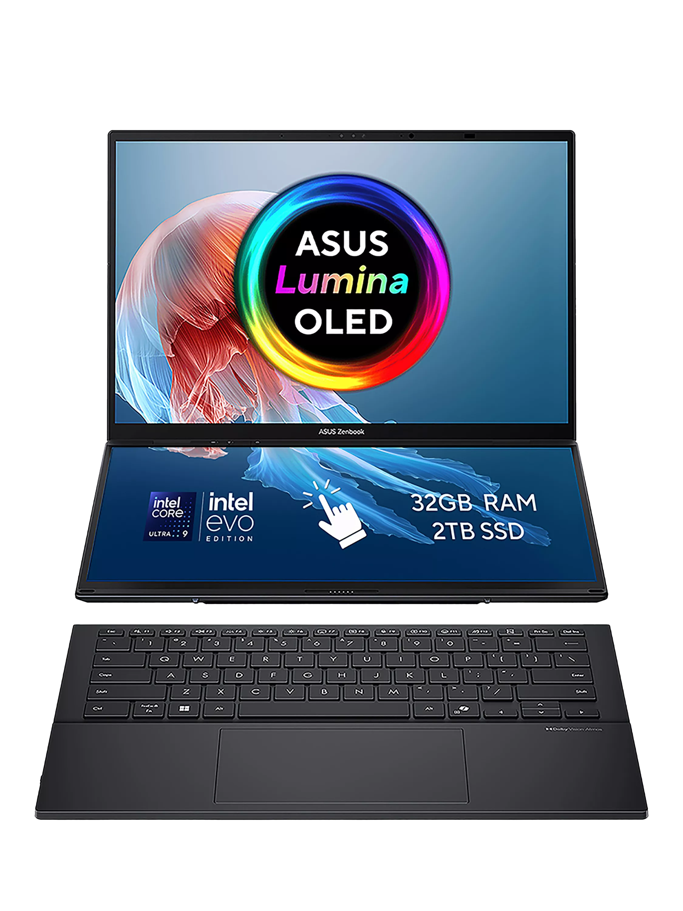 ASUS ZenBook Duo 14 inch dual screen laptop, imported from the UK