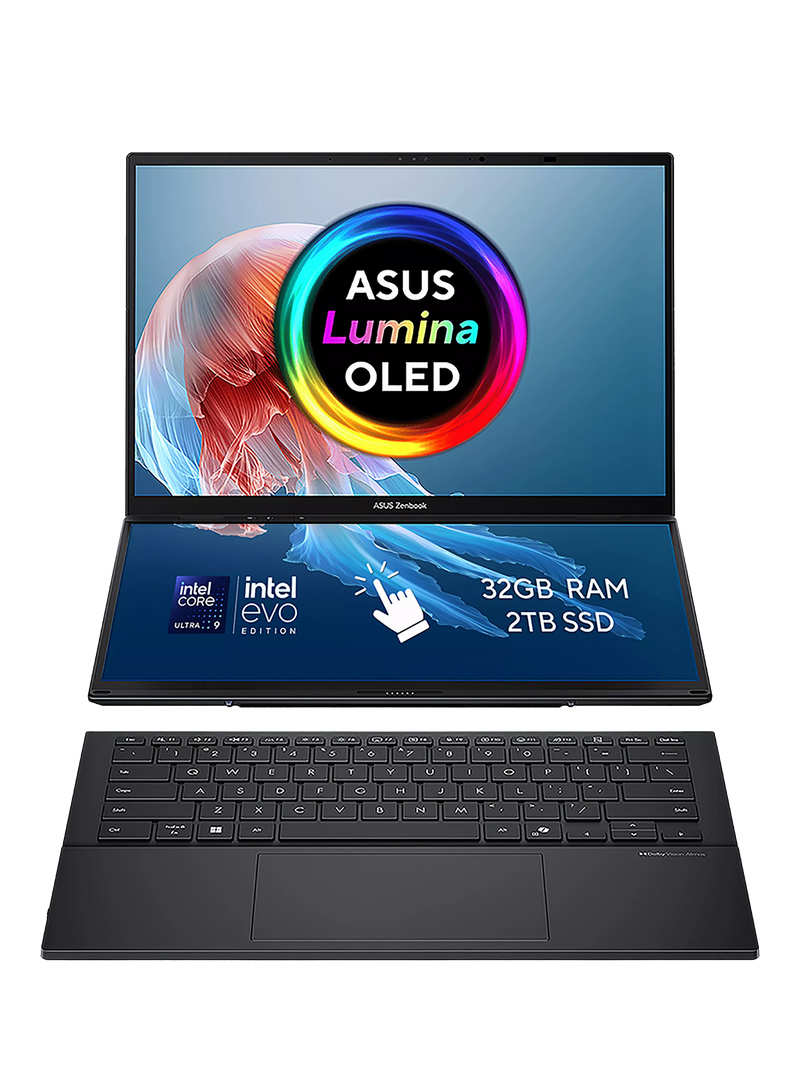 ASUS ZenBook Duo 14 inch dual screen laptop, imported from the UK