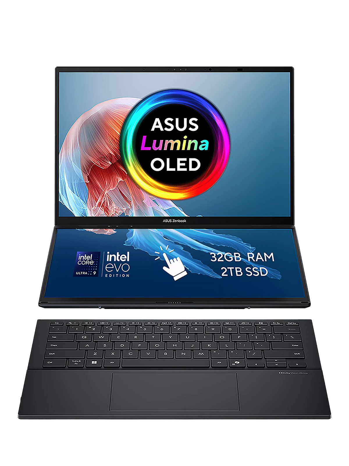 ASUS ZenBook Duo 14 inch dual screen laptop, imported from the UK