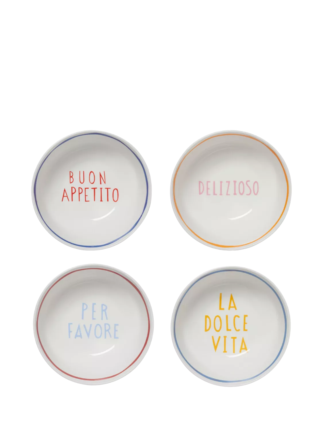 In The Roundhouse Italian fine china serving bowls set of 4 17cm, imported from the UK