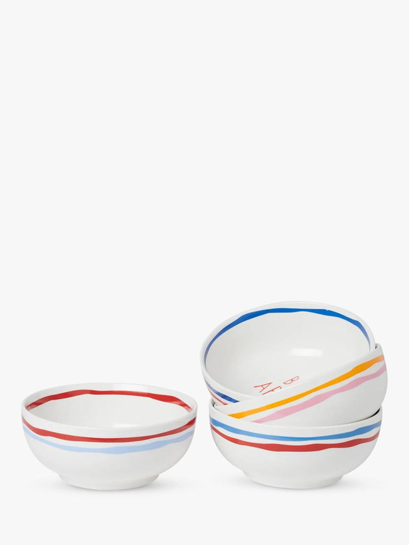 In The Roundhouse Italian fine china serving bowls set of 4 17cm, imported from the UK