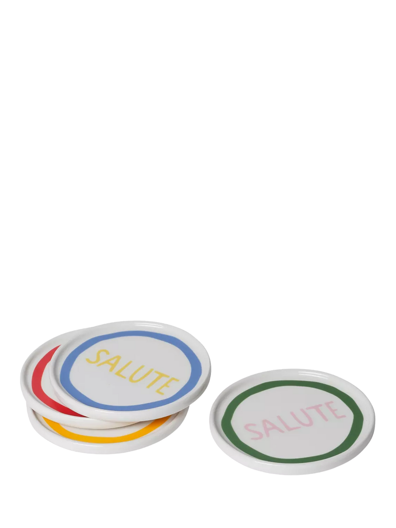 In The Roundhouse Salute fine china coasters set of 4 (British brand)
