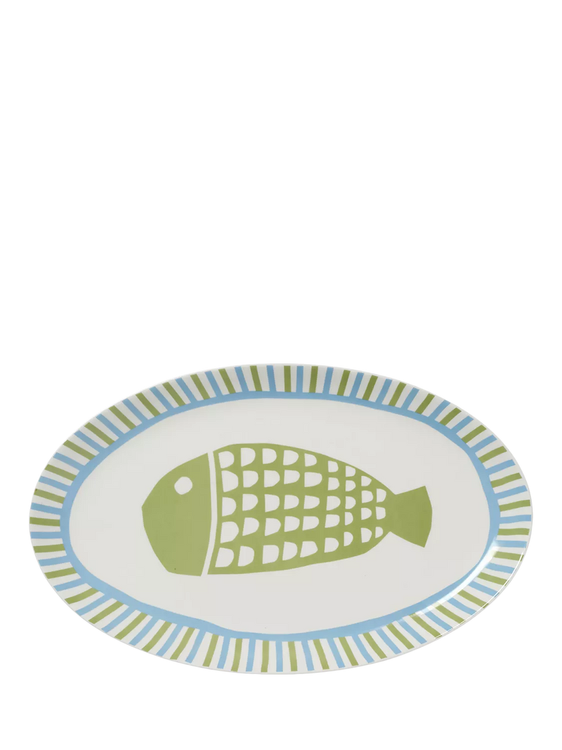 In The Roundhouse fine china oval platter 45cm, imported from the UK