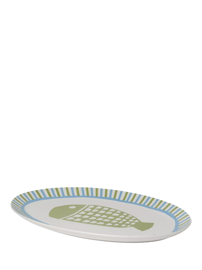 In The Roundhouse fine china oval platter 45cm, imported from the UK