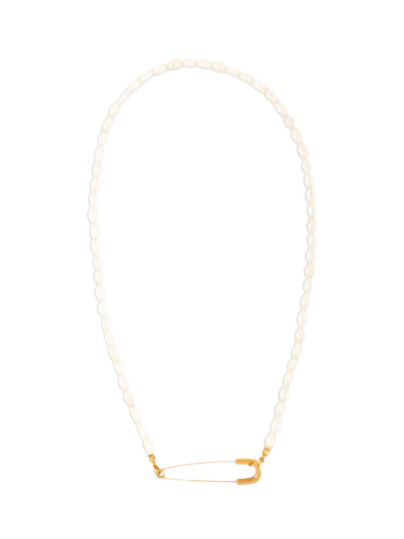 frkl. Punk Pearl Necklace freshwater pearl and gold-plated safety pin, imported from the UK