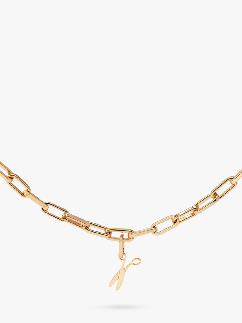 frkl. Rebel Hearts gold scissor charm with crystals, imported from the UK