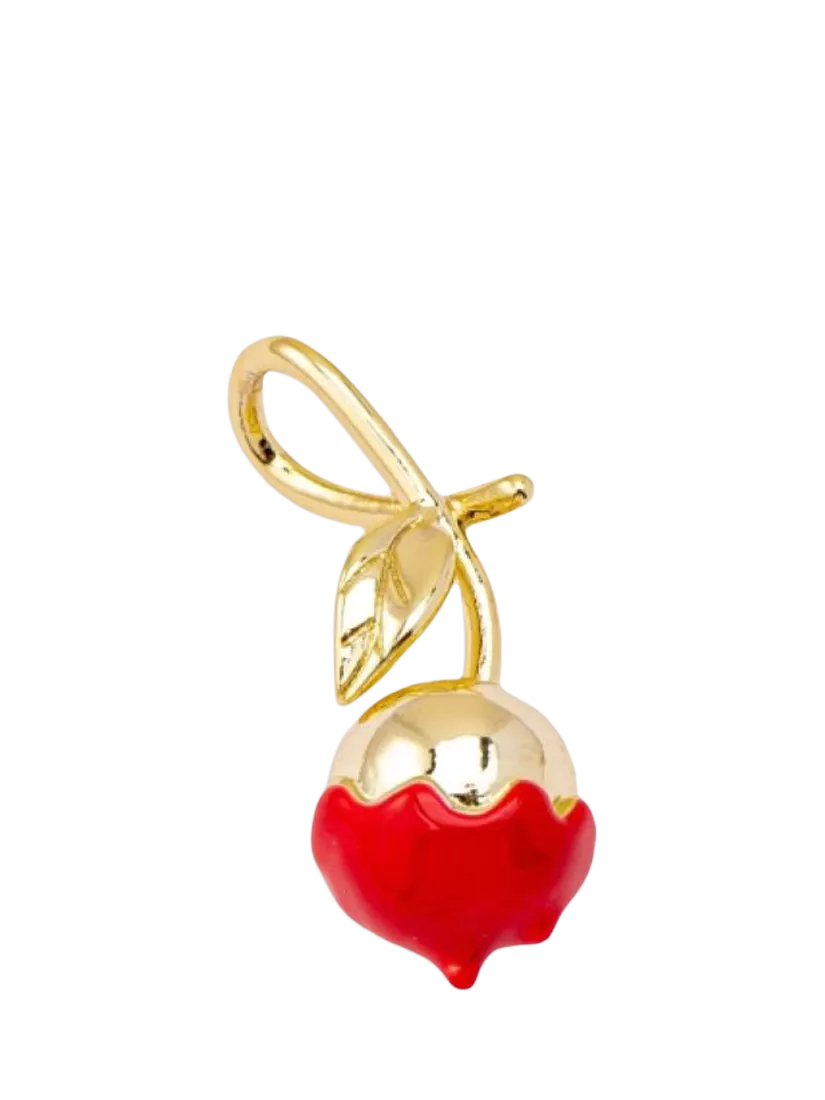 frkl. Let's Eat Cake cherry charm gold plated brass small, UK version