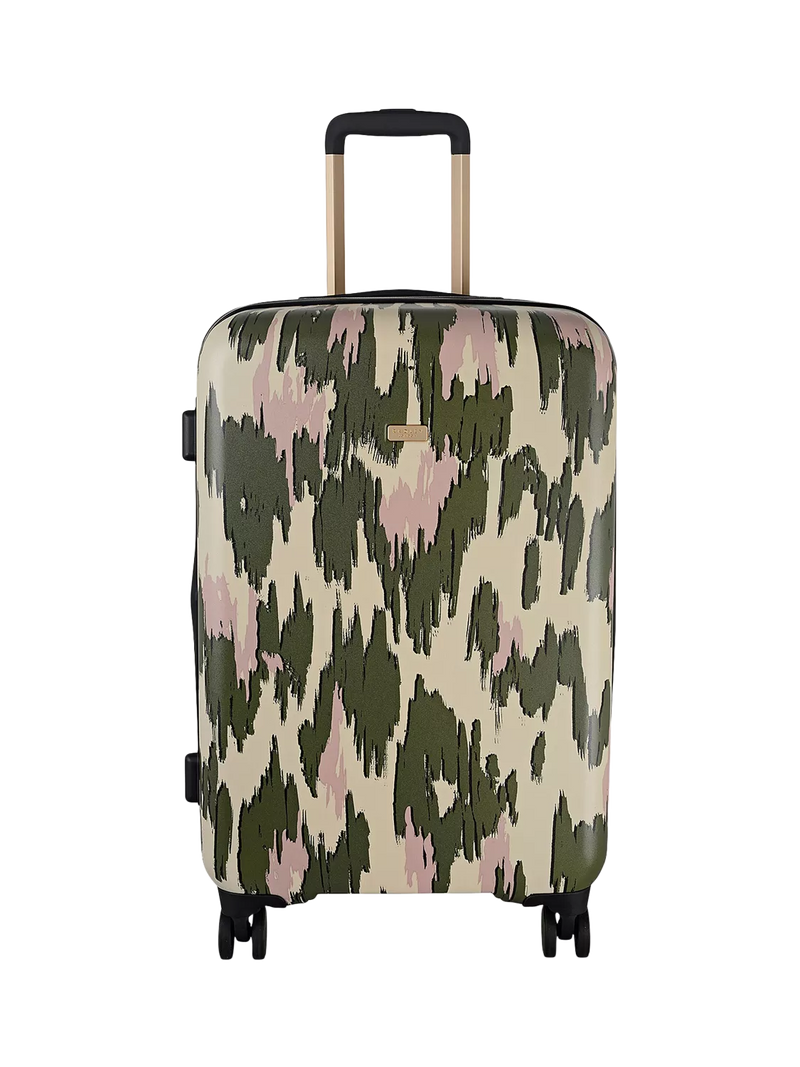 Radley Abstract Animal hard-shell medium suitcase in Hunter Green, UK version
