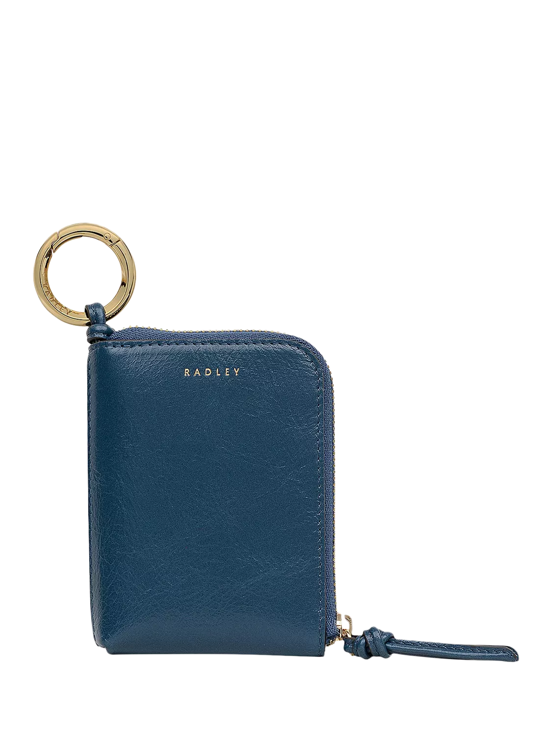 Radley Golden Lane bag charm in blue - British product