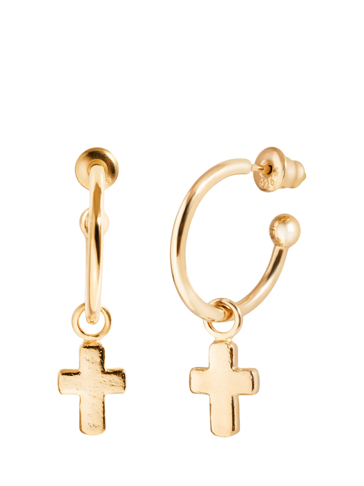 Recognised faith cross hoop earrings, UK version