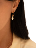 Recognised faith cross hoop earrings, UK version