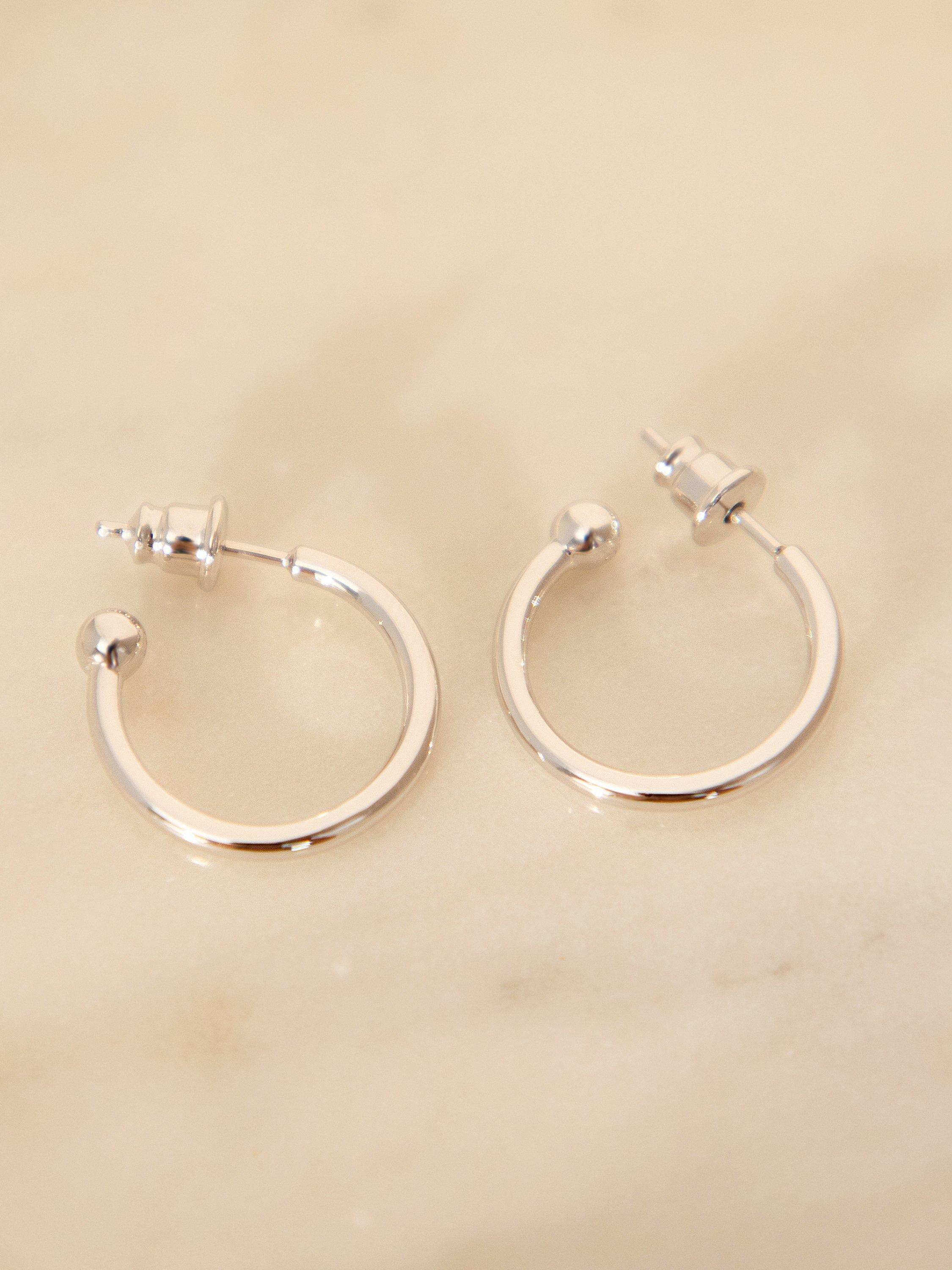 Recognised faith cross hoop earrings silver, UK version