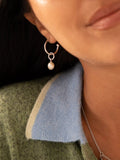 Recognised pearl hoop earrings sterling silver freshwater pearls (British brand)