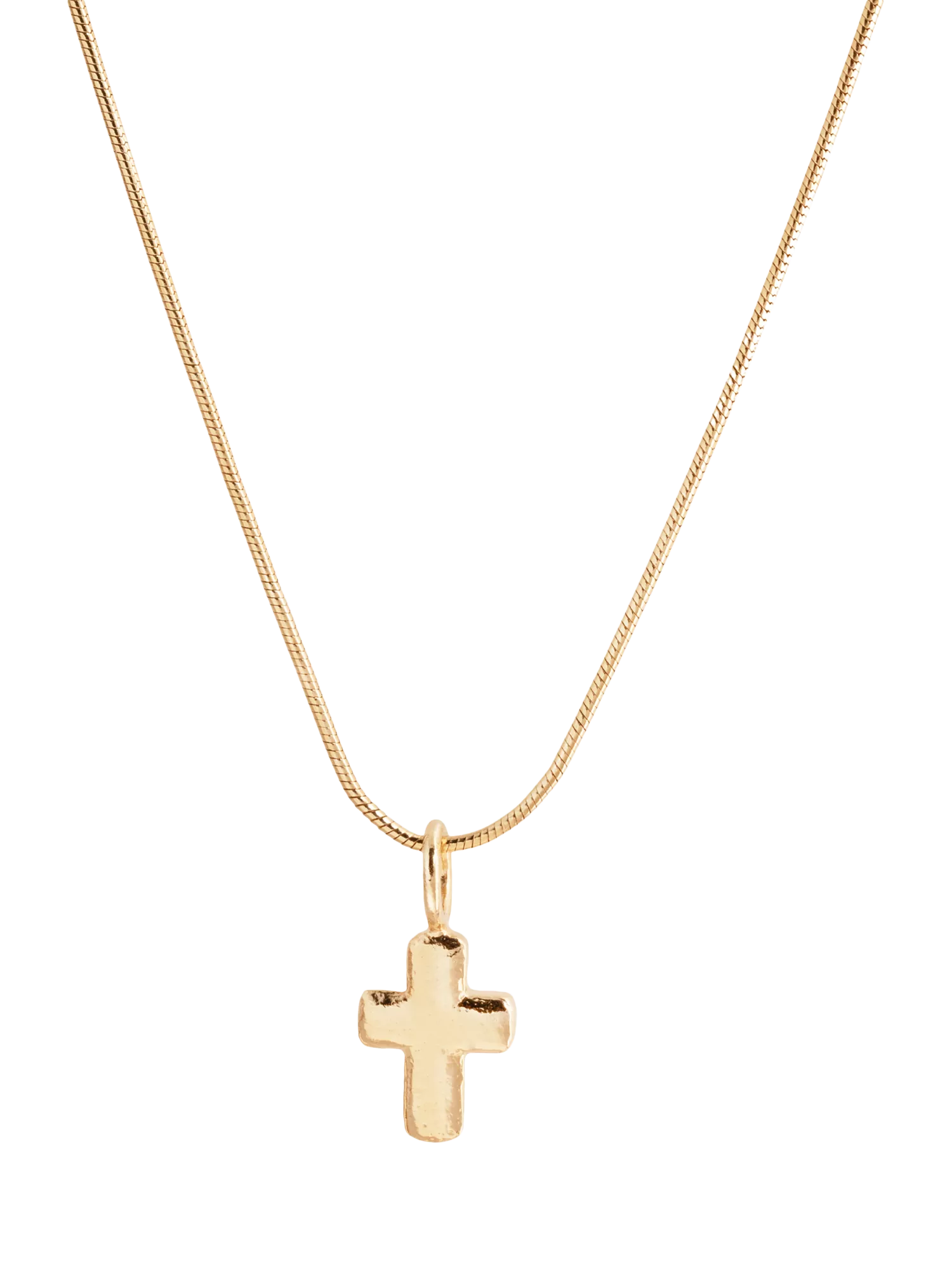 Recognised cross pendant necklace snake chain 45cm, UK version