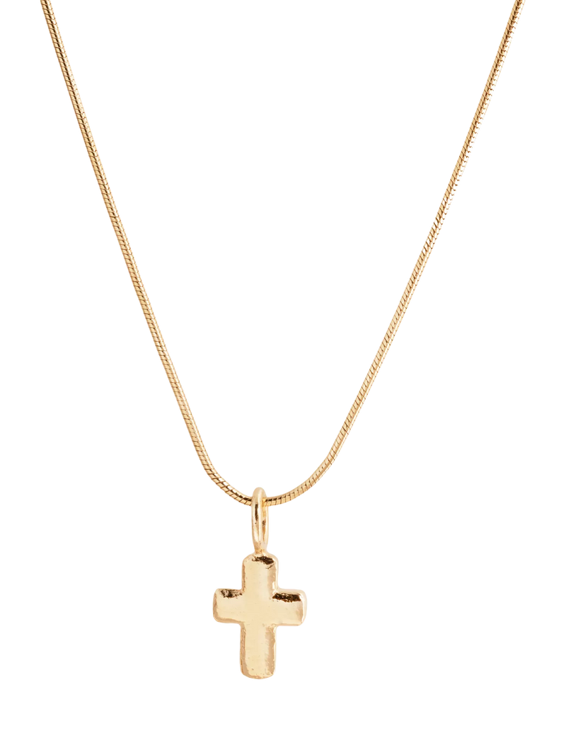 Recognised cross pendant necklace snake chain 45cm, UK version