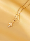 Recognised cross pendant necklace snake chain 45cm, UK version