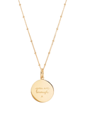 Recognised You Are Enough pendant necklace gold vermeil - British product